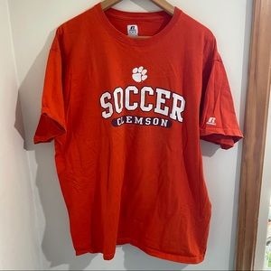Clemson Soccer Russell Athletics T-Shirt Size XL